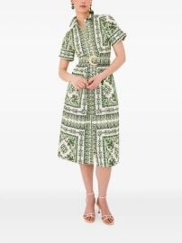 Cara Cara Malena short-sleeve Midi Dress Neutrals at Farfetch
